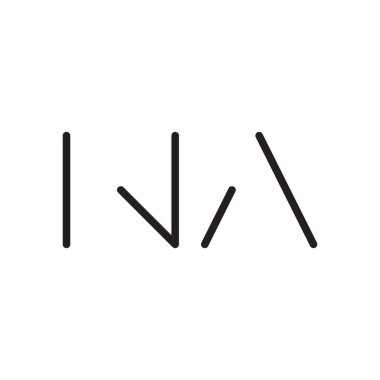 na ilk harf vektör logo simgesi