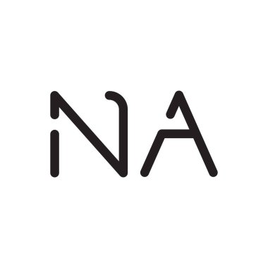 na ilk harf vektör logo simgesi