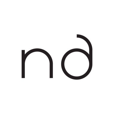 na ilk harf vektör logo simgesi