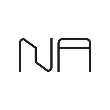 na ilk harf vektör logo simgesi