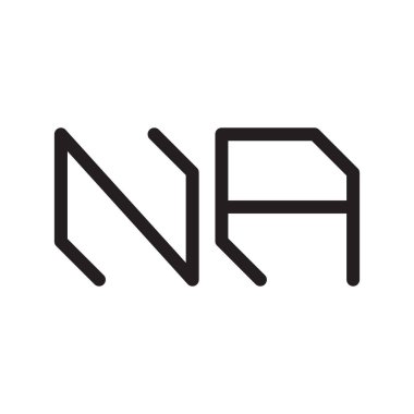 na ilk harf vektör logo simgesi