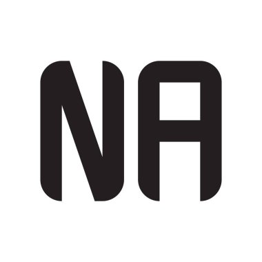 na ilk harf vektör logo simgesi