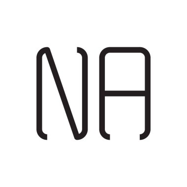 na ilk harf vektör logo simgesi