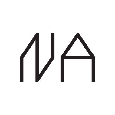 na ilk harf vektör logo simgesi