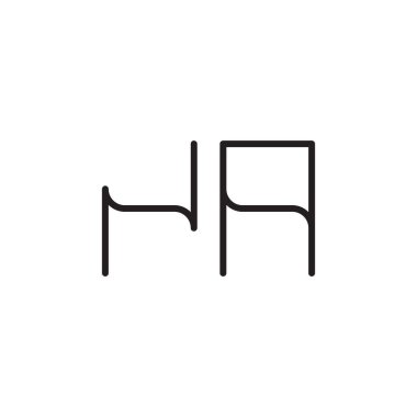 na ilk harf vektör logo simgesi