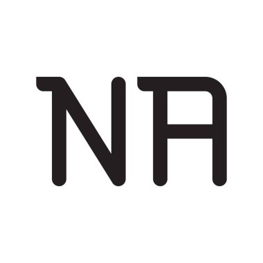 na ilk harf vektör logo simgesi