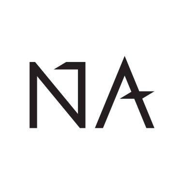 na ilk harf vektör logo simgesi