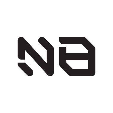 nb ilk harf vektör logo simgesi