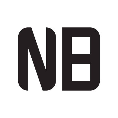nb ilk harf vektör logo simgesi