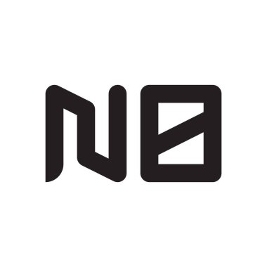 nb ilk harf vektör logo simgesi