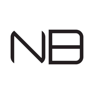 nb ilk harf vektör logo simgesi