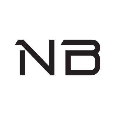 nb ilk harf vektör logo simgesi