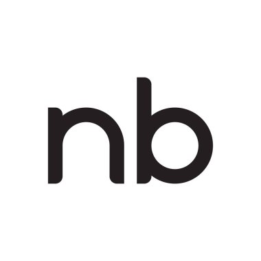 nb ilk harf vektör logo simgesi