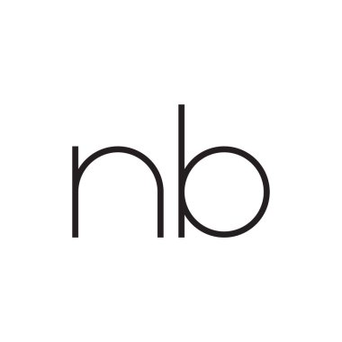 nb ilk harf vektör logo simgesi