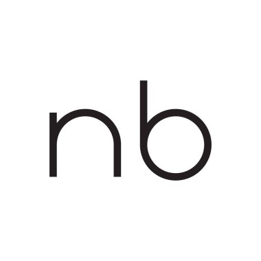 nb ilk harf vektör logo simgesi