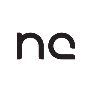 nc ilk harf vektör logo simgesi