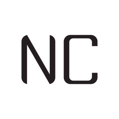 nc ilk harf vektör logo simgesi