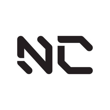 nc ilk harf vektör logo simgesi