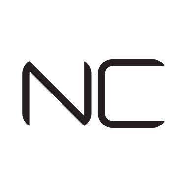 nc ilk harf vektör logo simgesi