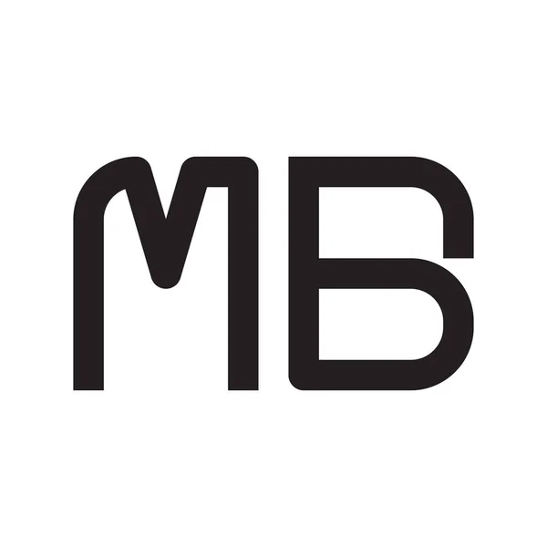 Mb頭文字ベクトルロゴアイコン — ストックベクタ