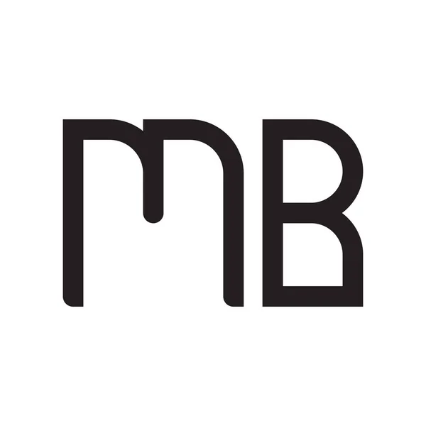 Mb頭文字ベクトルロゴアイコン — ストックベクタ