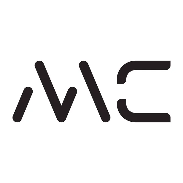 mc ilk harf vektör logo simgesi