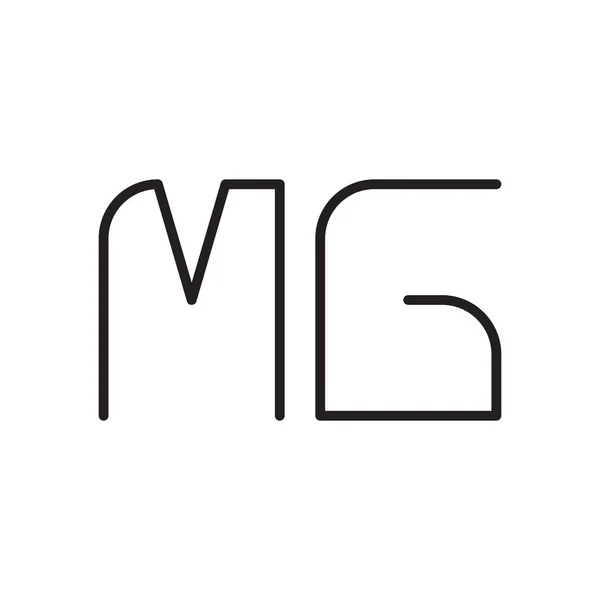 Mgの頭文字ベクトルロゴアイコン — ストックベクタ