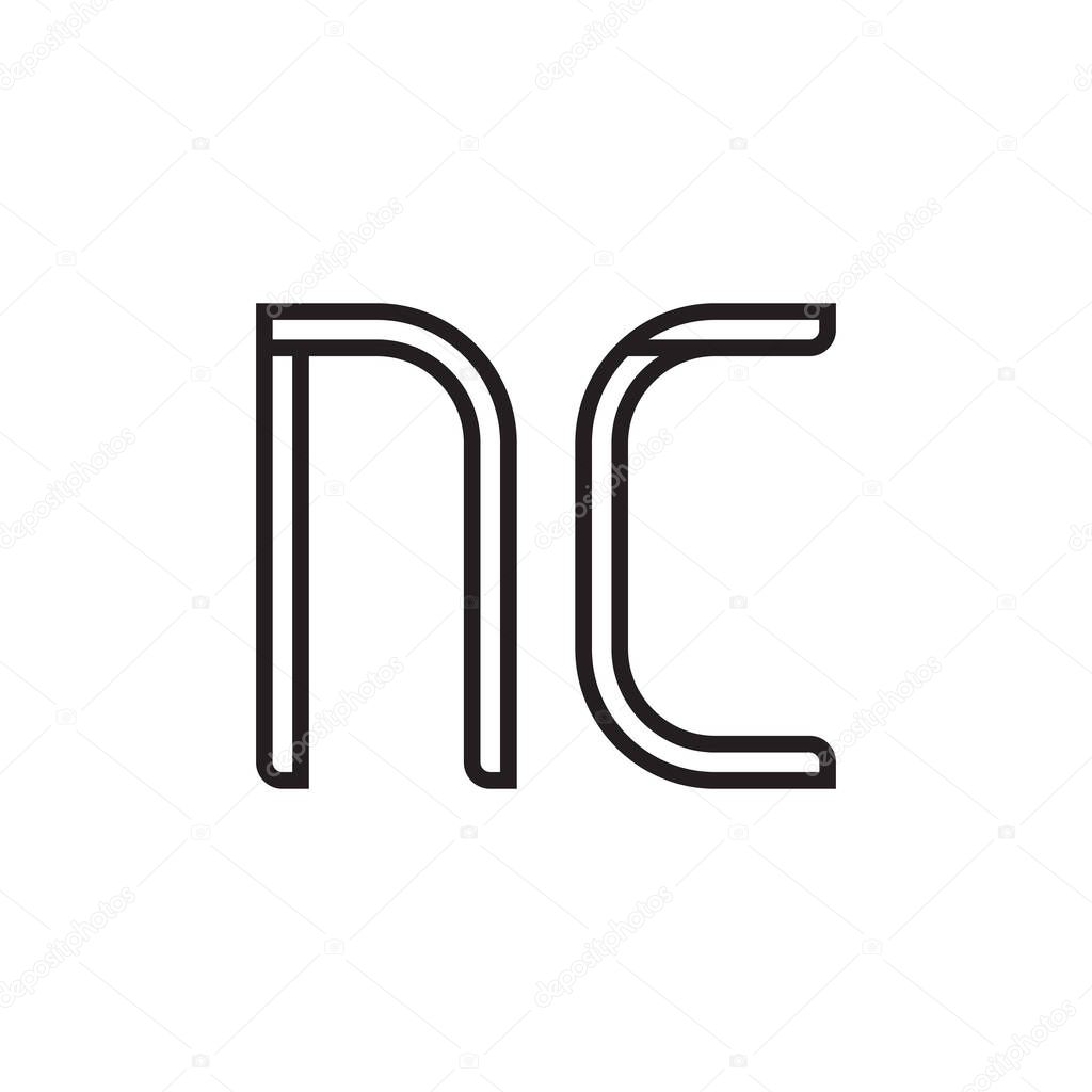 Nc initial letter vector logo icon