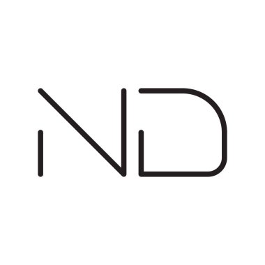 Ve ilk harf vektör logo simgesi