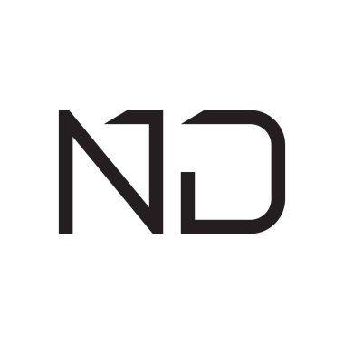 Ve ilk harf vektör logo simgesi