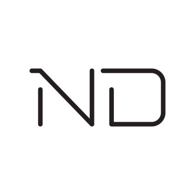 Ve ilk harf vektör logo simgesi