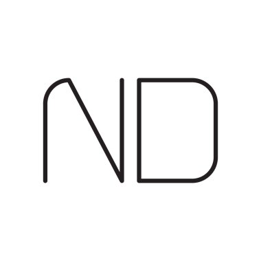 Ve ilk harf vektör logo simgesi