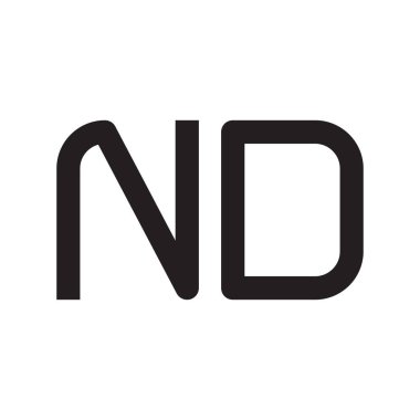 Ve ilk harf vektör logo simgesi