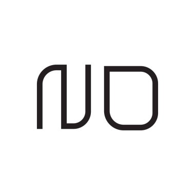 Ve ilk harf vektör logo simgesi