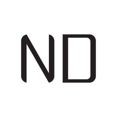 Ve ilk harf vektör logo simgesi