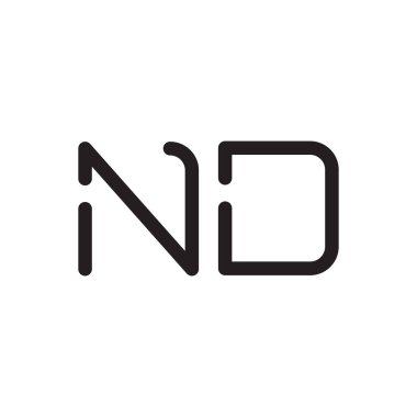 Ve ilk harf vektör logo simgesi