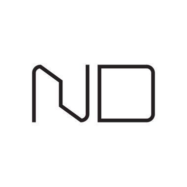 Ve ilk harf vektör logo simgesi