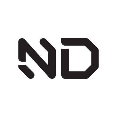 Ve ilk harf vektör logo simgesi