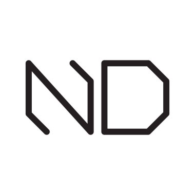 Ve ilk harf vektör logo simgesi