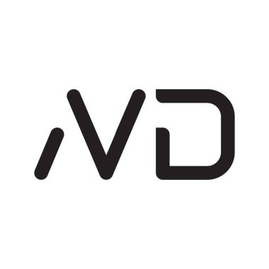 Ve ilk harf vektör logo simgesi