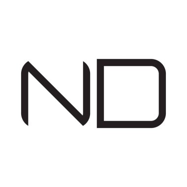 Ve ilk harf vektör logo simgesi