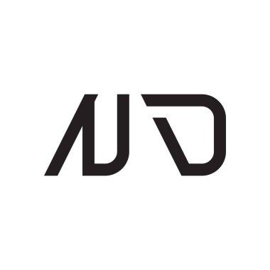 Ve ilk harf vektör logo simgesi