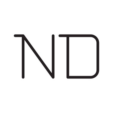 Ve ilk harf vektör logo simgesi