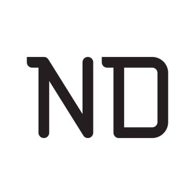 Ve ilk harf vektör logo simgesi