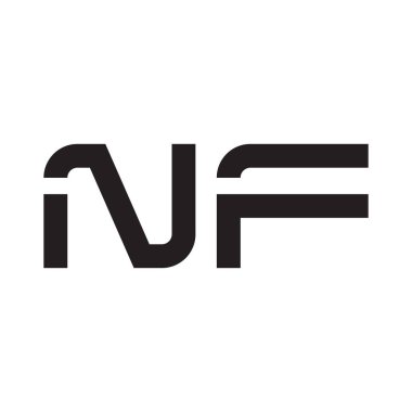 NF ilk harf logo şablon vektör simgesi tasarımı