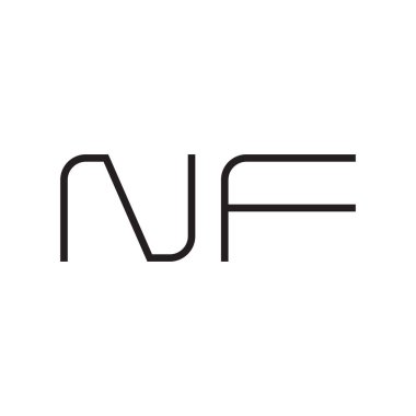 NF ilk harf logo şablon vektör simgesi tasarımı