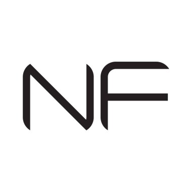 NF ilk harf logo şablon vektör simgesi tasarımı