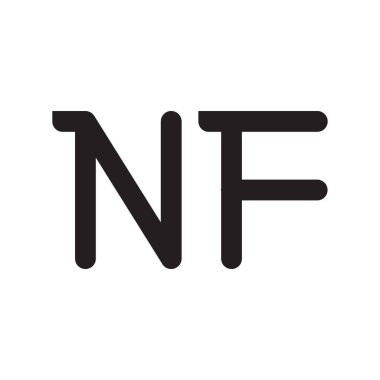 NF ilk harf logo şablon vektör simgesi tasarımı