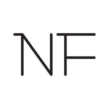 NF ilk harf logo şablon vektör simgesi tasarımı