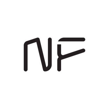 NF ilk harf logo şablon vektör simgesi tasarımı